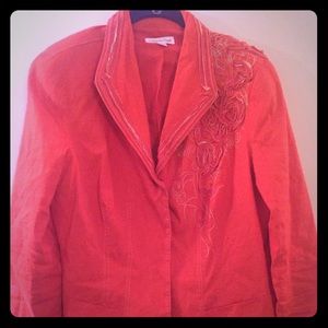 Coldwater Creek Jacket with Floral Detail